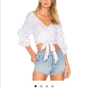 Revolve wrap top blouse